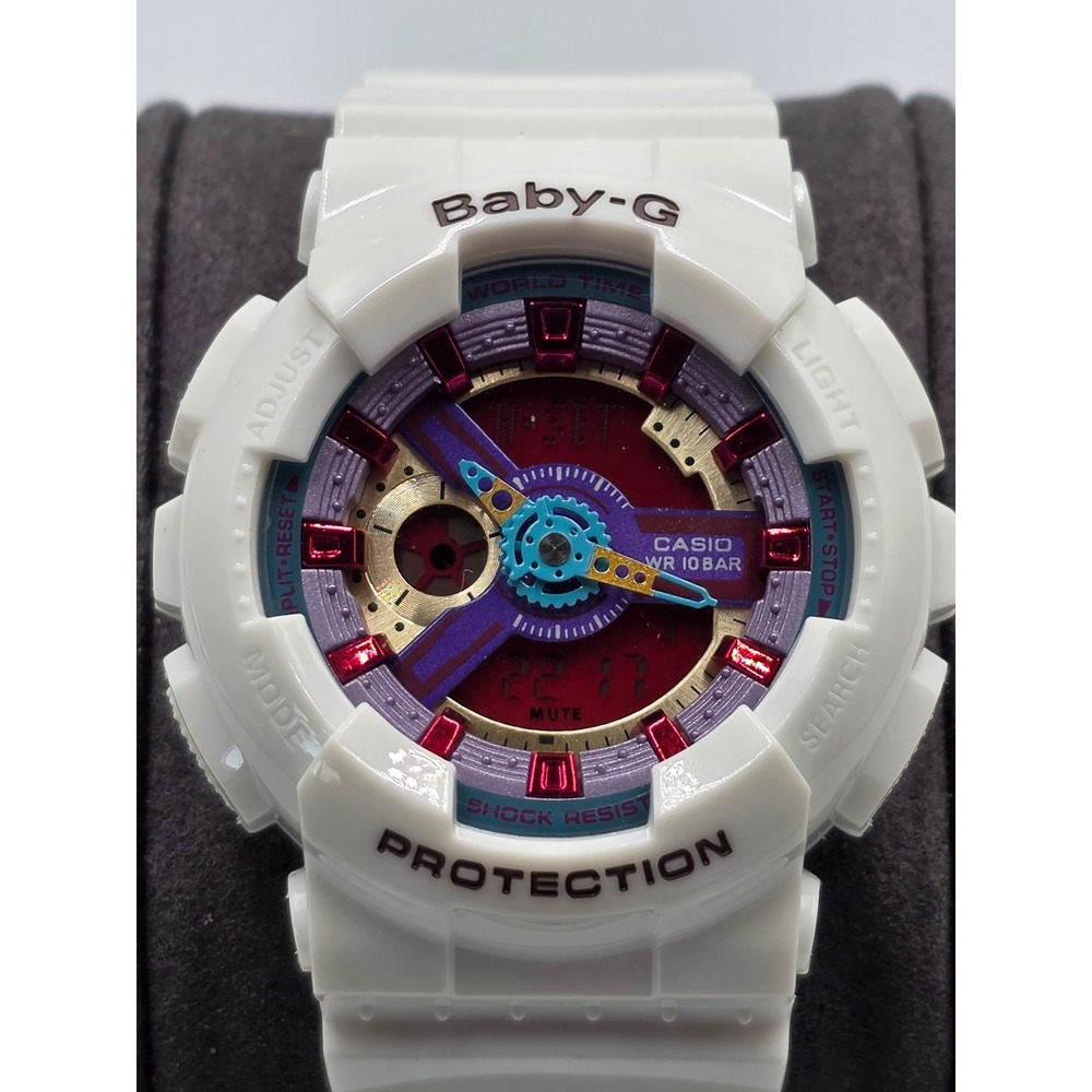 Casio Baby-G BA-110MC-7A White Y2K Analog Digital Shock Resist 100M Watch